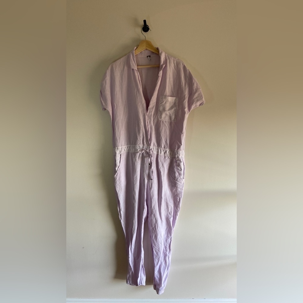 𝅺YOUNG Fabulous & Broke lavender linen jumpsuit